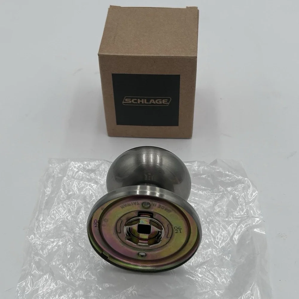 Schlage Dummy Door Knob J170 STR 619 Satin Nickel Pull‎ Knob Handle NIB